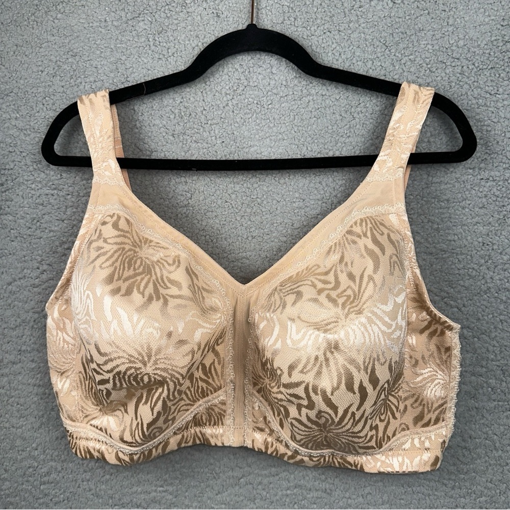 Wingslove Bra Womens 40H Beige Full Coverage Minimizer Wirefree Non Padded NEW